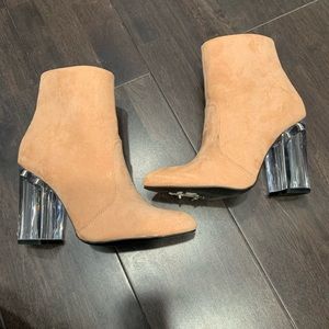 Tan booties